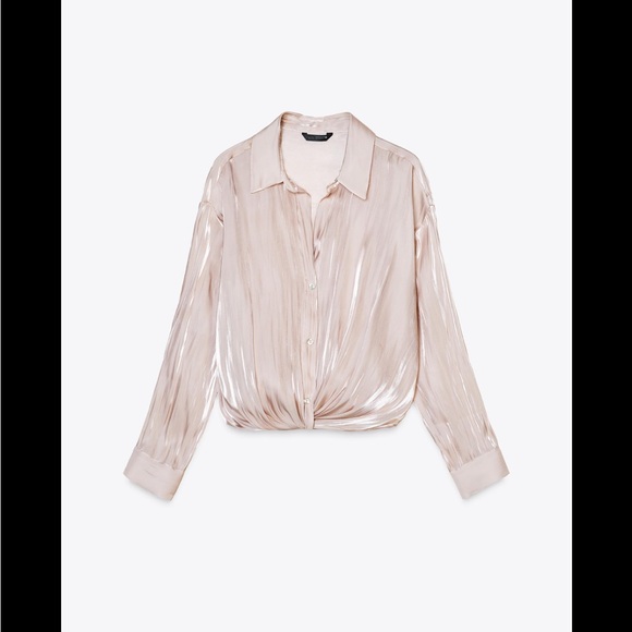 Zara brand new Elegant metallic effects Pink Women's Blouse - Picture 4 of 5